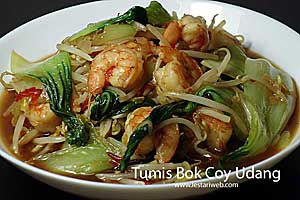 Tumis Bok Coy Udang