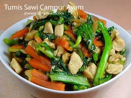 Tumis Sawi Campur Ayam