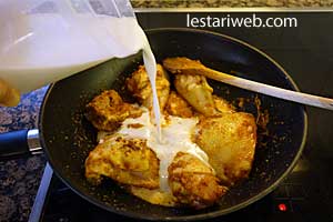 santan untuk ayam begana