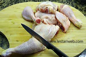 Ayam Dipotong Kecil
