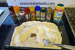 foto bahan tepung penyalut ayam geprek