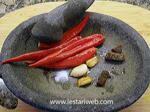 Bahan Sambal Pencok Lele