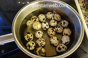 Merebus telur puyuh