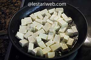 tahu potong digoreng